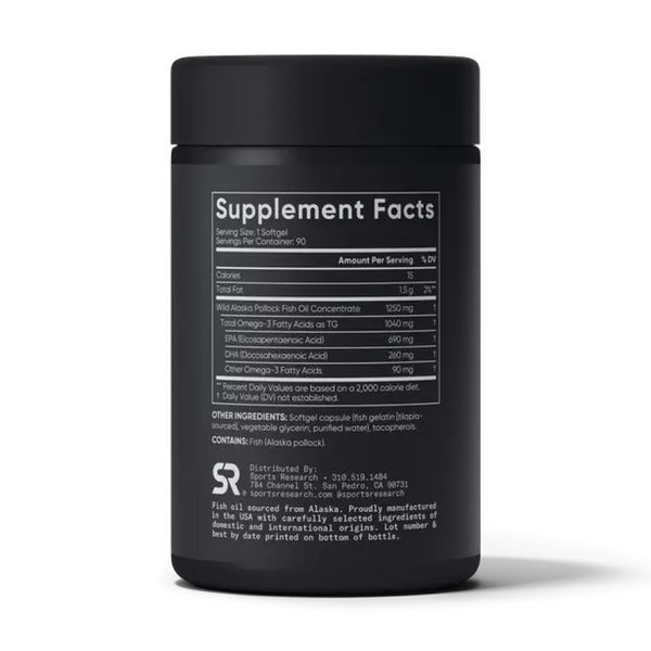 Omega-3 Fish Oil Alaska Pollock 1250mg - 90 softgels 2023-10-3444 фото