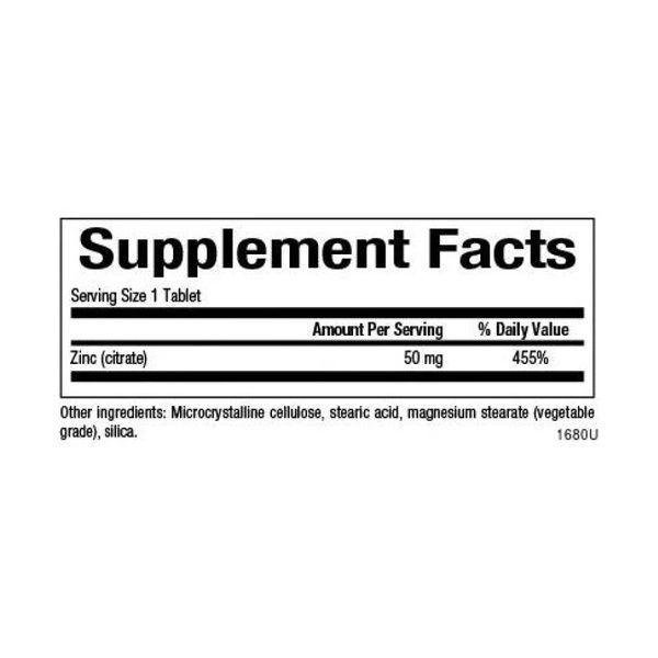 Zinc Citrate 50mg - 90 tabs 2023-10-3826 фото