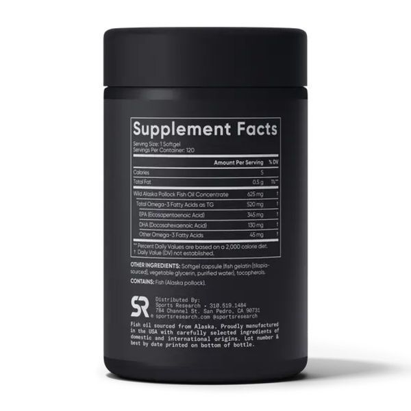 Omega-3 Fish Oil Alaska 625mg - 120 mini softgels 2023-10-4009 фото