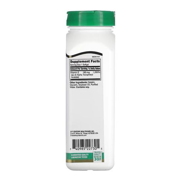 E 180 mg (400IU) - 250 softgels 2023-10-7091 фото