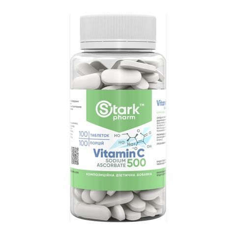 Stark Vitamin C Sodium Ascorbate 500mg - 100 tabs 2023-10-5821 фото