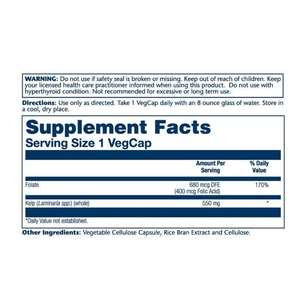 Kelp Seaweed 550mg - 100 vcaps 2023-10-4422 фото