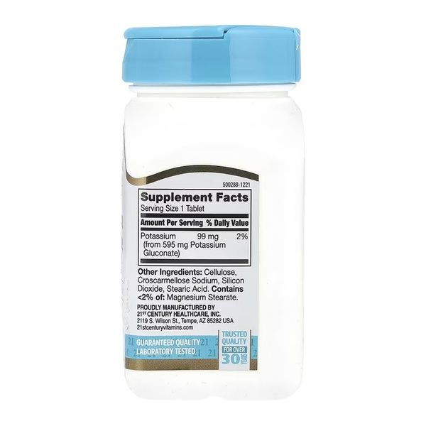 Potassium Gluconate 595 mg - 110 tabs 2023-10-7101 фото